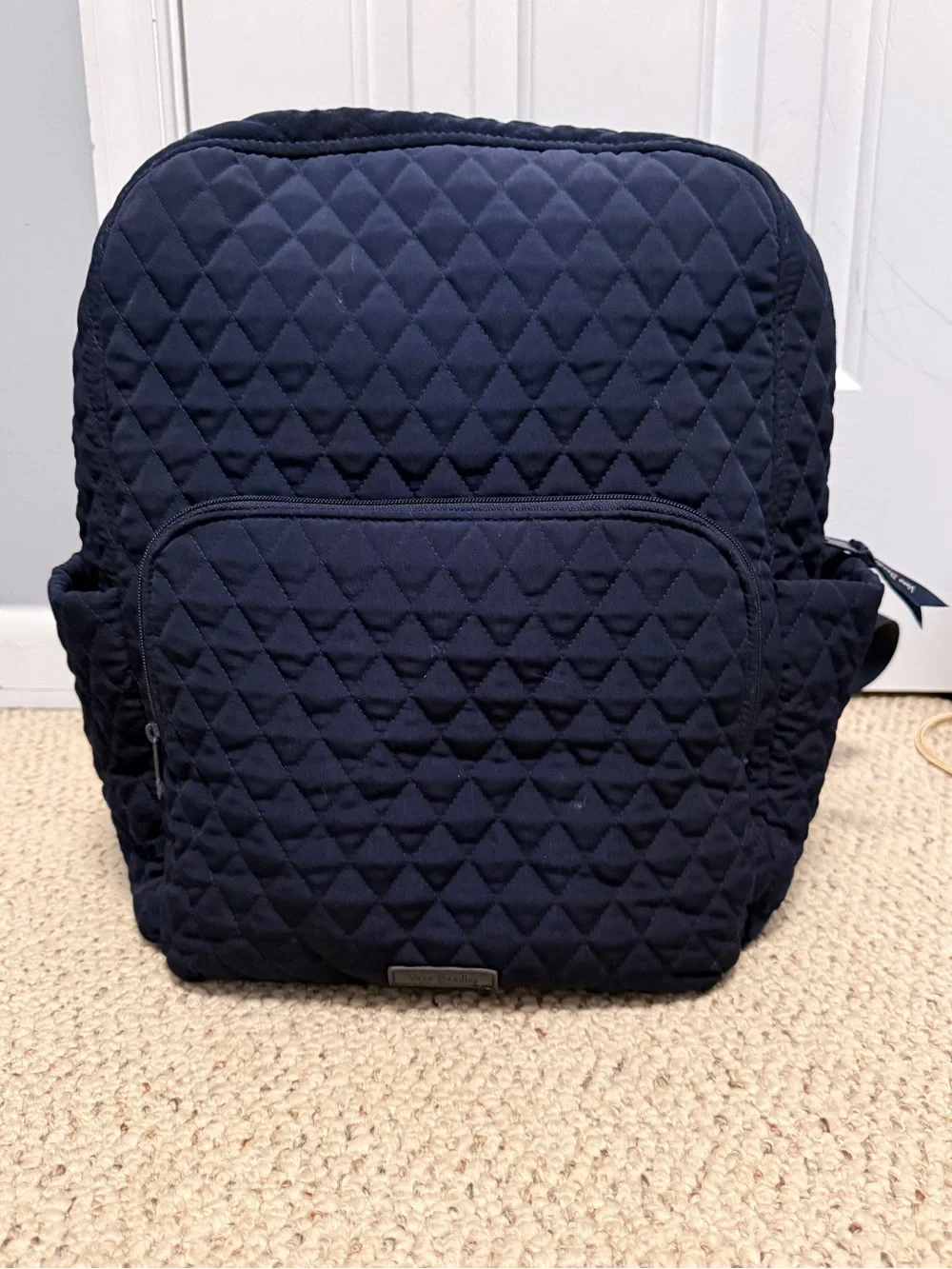 Vera Bradley Essentials Backpack Navy Quilted Travel Work School Bag